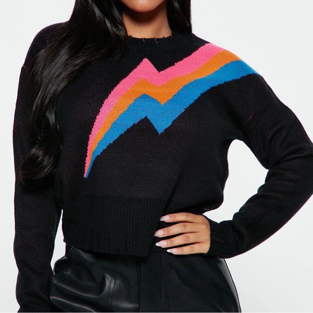 -copy- Stardust lightening bolt sweater